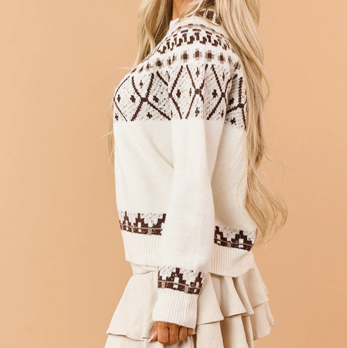 Fair Isle Crew Neck Sweater