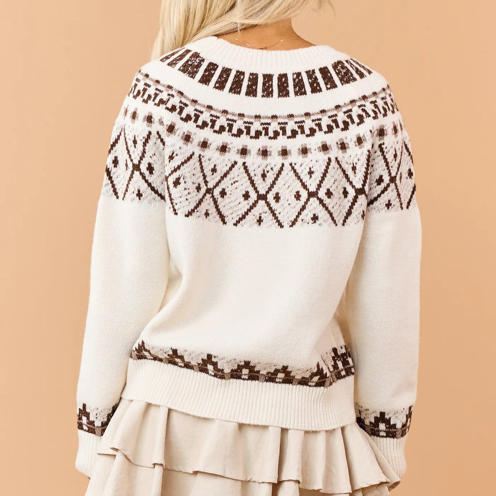 Fair Isle Crew Neck Sweater